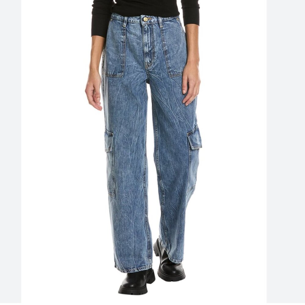 Ganni Crinkle Agni Cargo Jeans